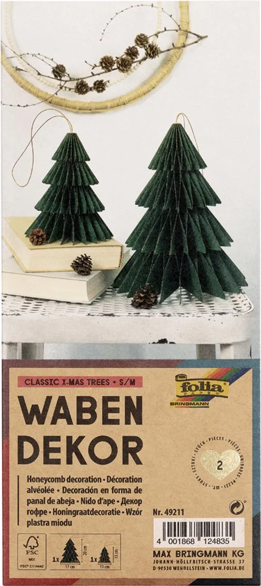 Folia Honingraatwanddecoratie Klassieke Kerstbomen