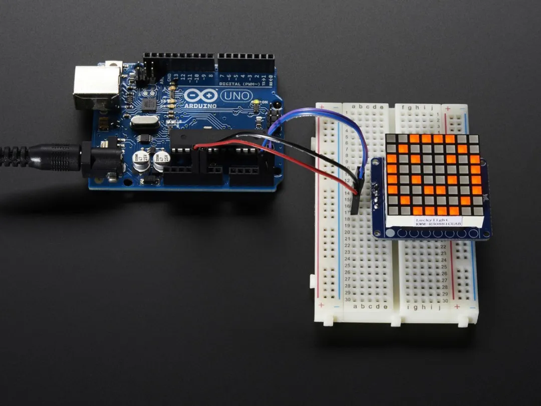 Adafruit 8x8 Ultra Bright Amber LED Matrix 1854 - Meerkleurig