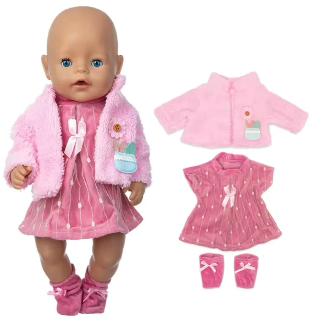 Happy U Kids 01211 Warme Roze Jurkje Set