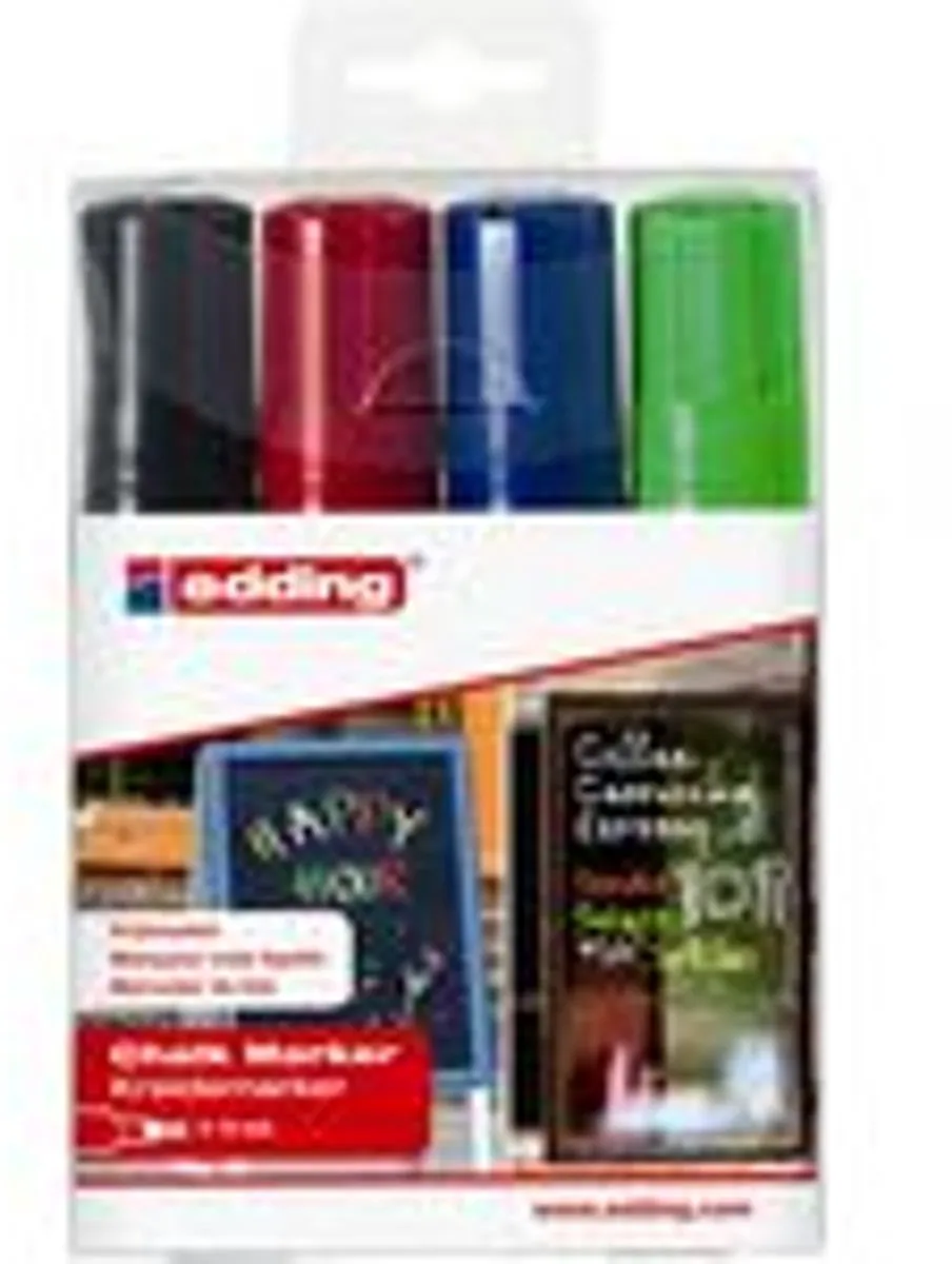 edding 4090 Krijtmarker - 4 Stuks - Beitelpunt 4-15mm