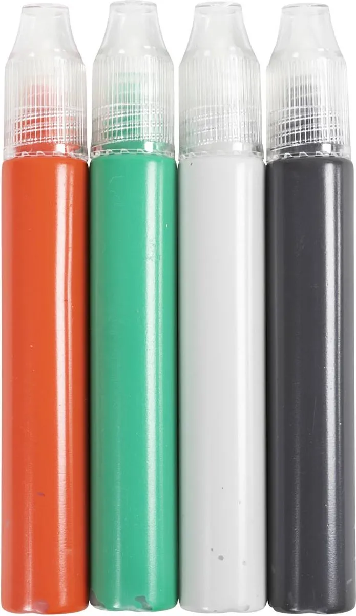 Creativ Company Kaarsenstiften Kerstkleuren - 4x30ml