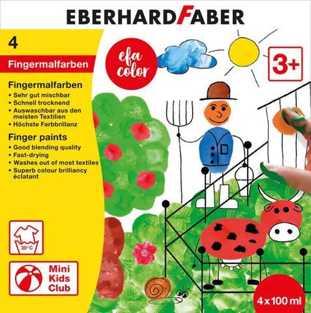 Eberhard Faber Efa Color Vingerverf - 4x100ml Assorti