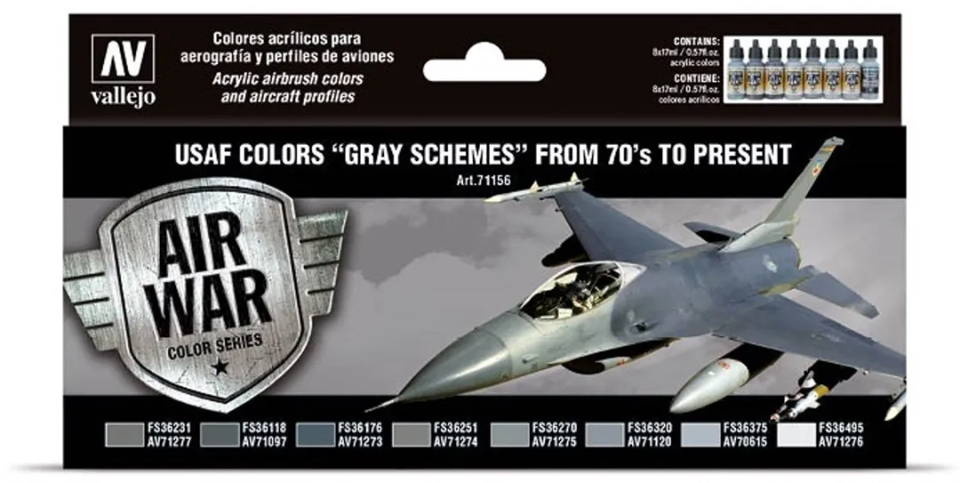 Vallejo Hobbyverf Acrylverf Grey Schemes 71156