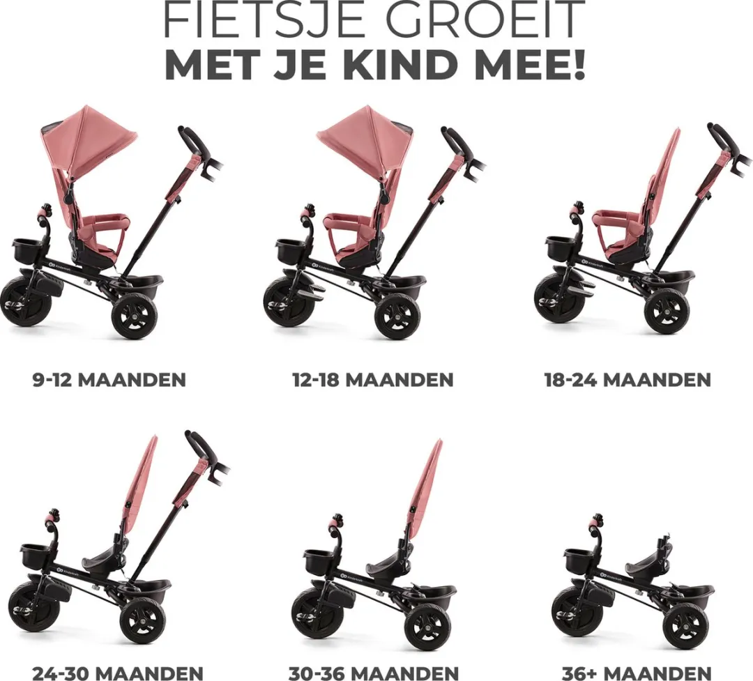 KinderKraft AVEO Driewieler Roze - 9 Maanden tot 5 Jaar