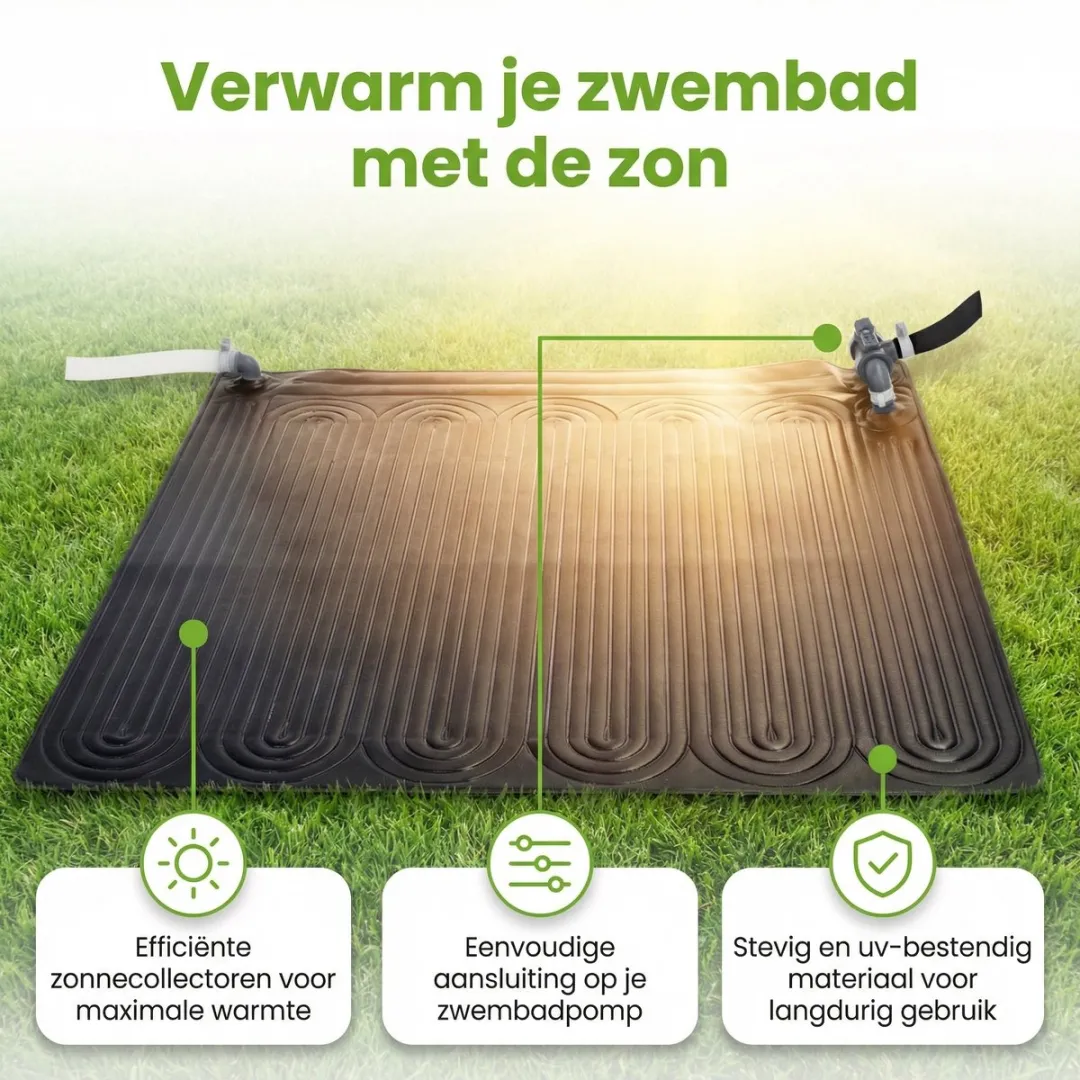 EXIT Rond Lime Frame Zwembad - 360 x 76 cm - Inclusief Pomp Afdekzeil - Solar Mat - Verlichting - 7-delig