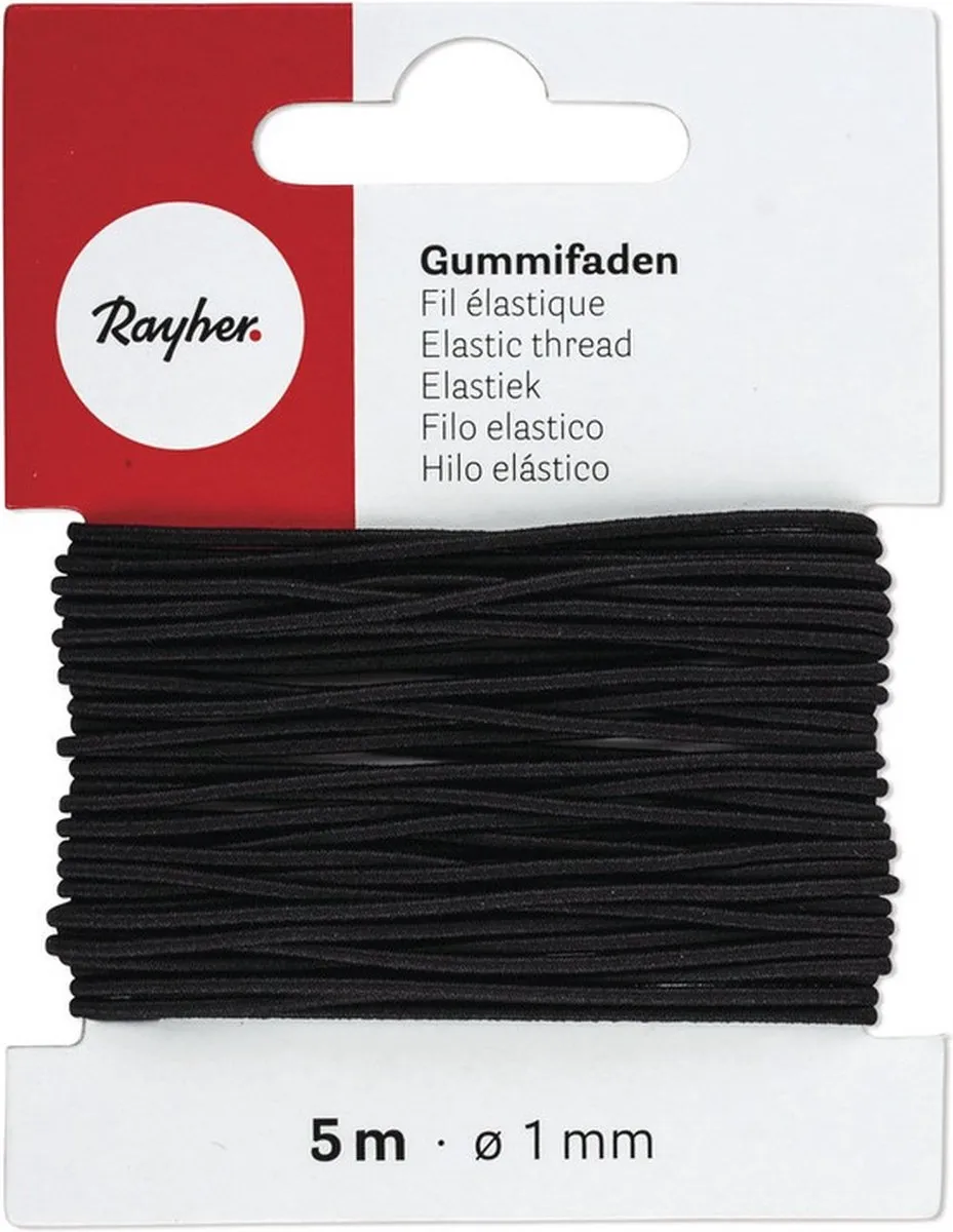 Rayher Hobby Band Elastiek 2x5m 1mm - Wit