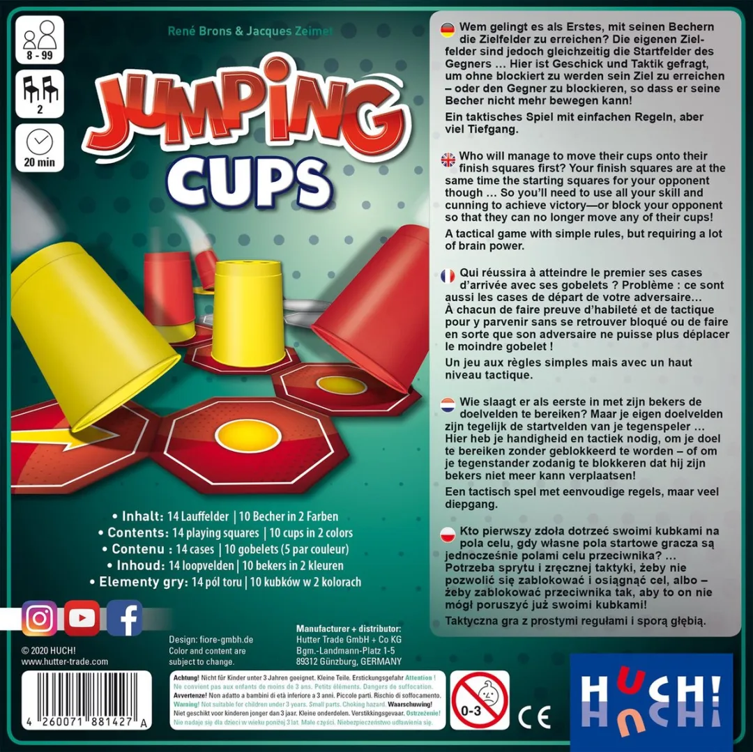 Geronimo Games Jumping Cups Bordspel - 2-4 Spelers