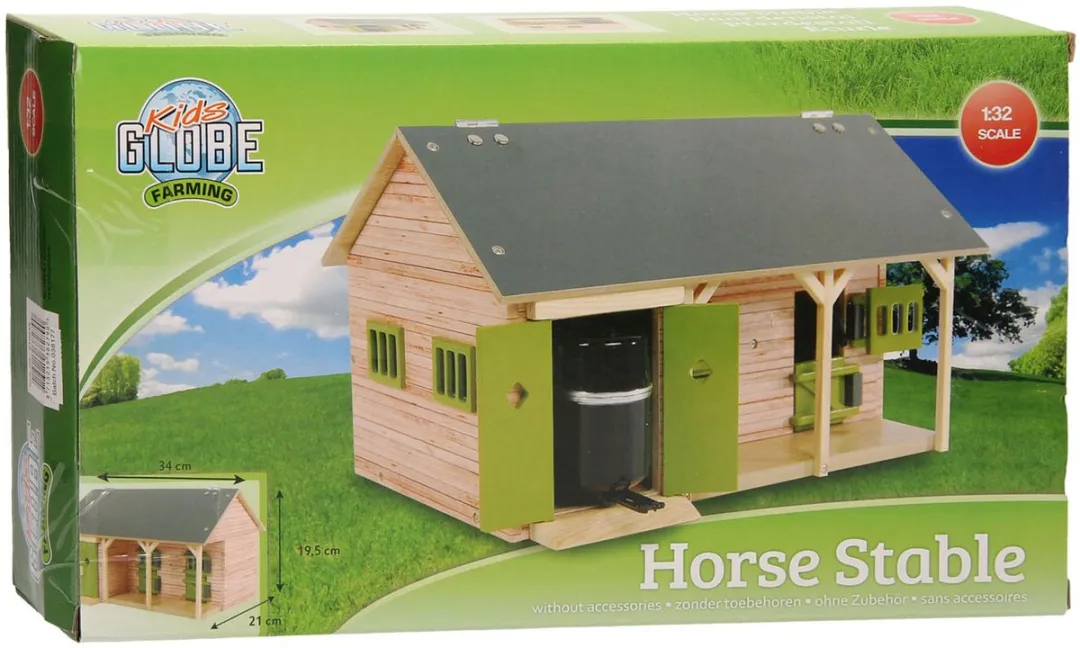 Kids Globe Paardenstal 1:32 - Meerkleurig