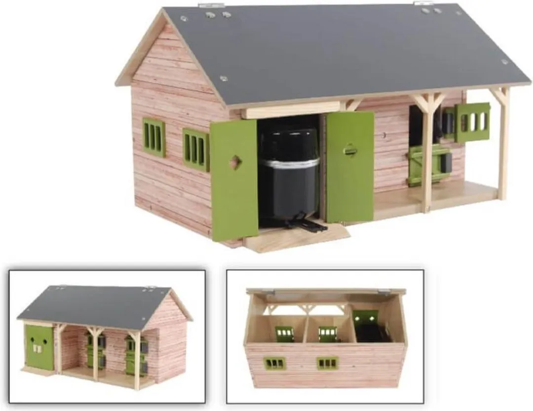 Kids Globe Paardenstal 1:32 - Meerkleurig