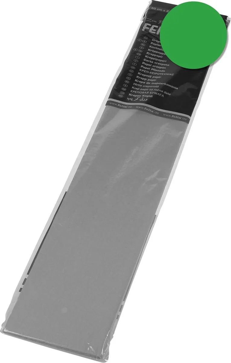 Folia Crêpepapier Geel Groen 250x50cm