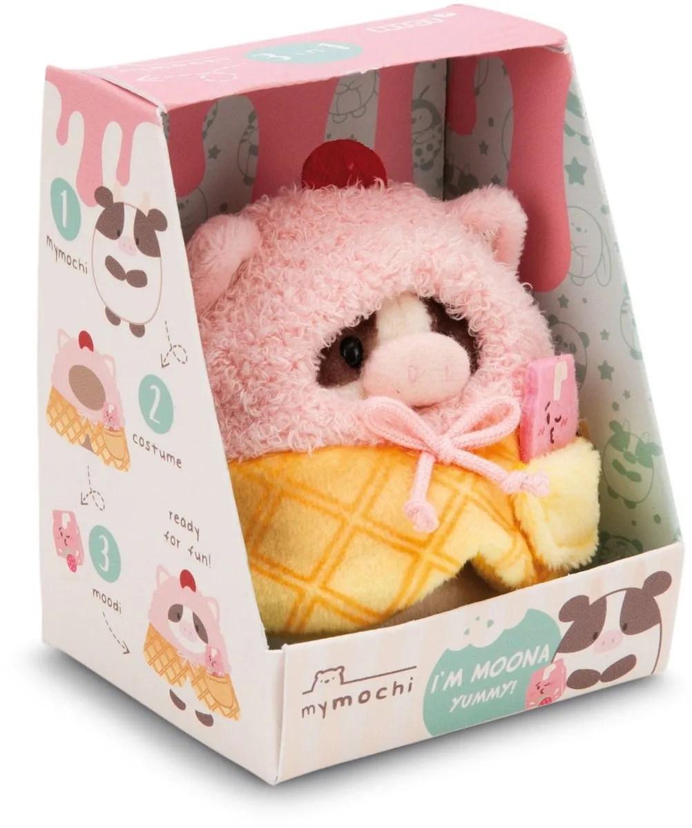 Nici Moona Knuffelkoe 8cm - Roze