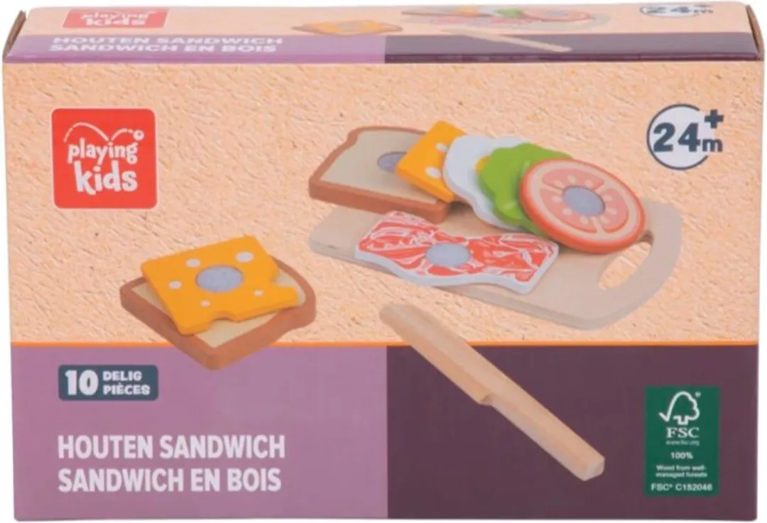 Playing Kids Houten Sandwich - Multicolor