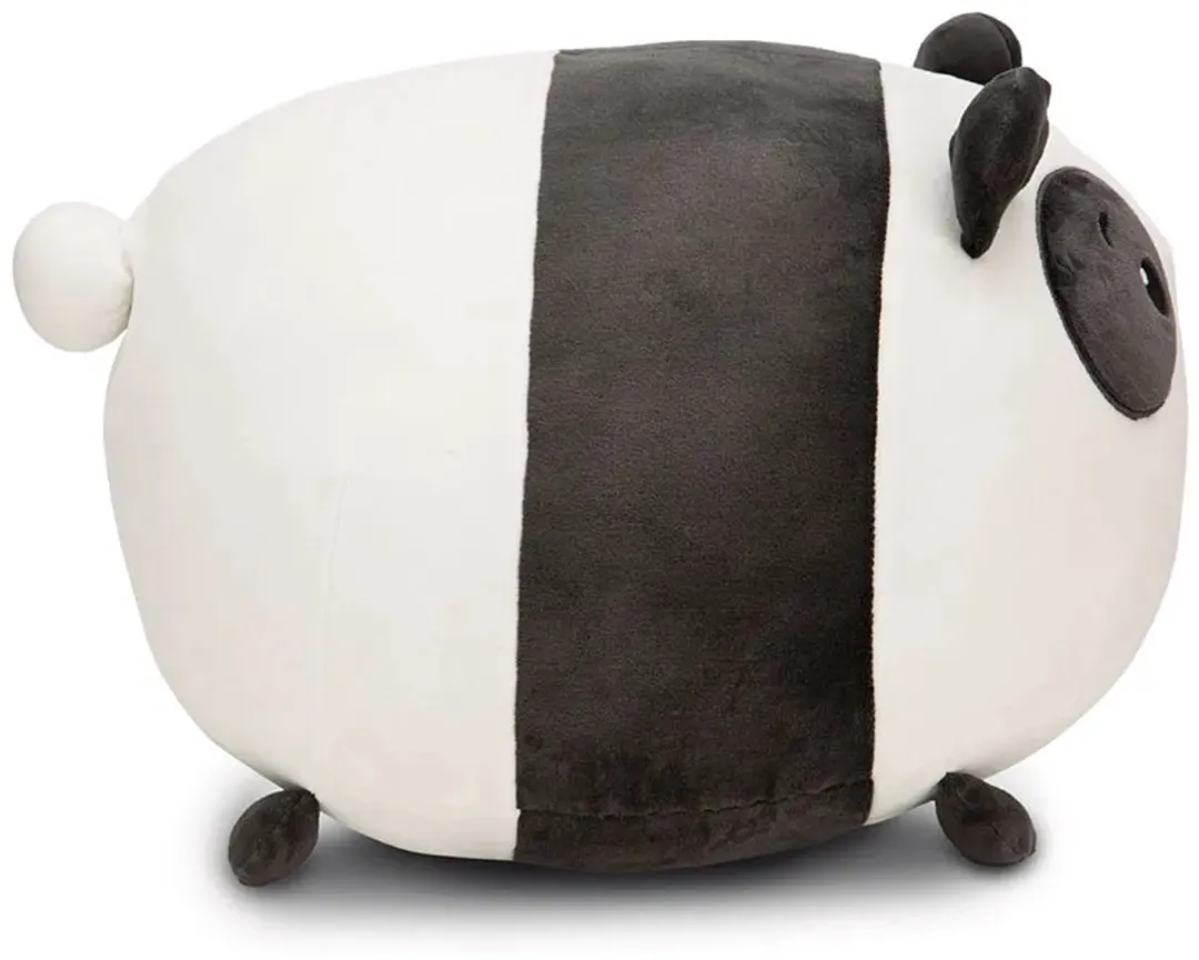 Nici Knuffelkussen Panda 30x34cm - Pluche Zwart-Wit