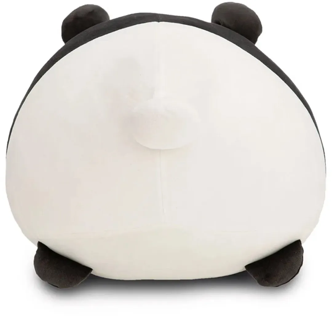 Nici Knuffelkussen Panda 30x34cm - Pluche Zwart-Wit