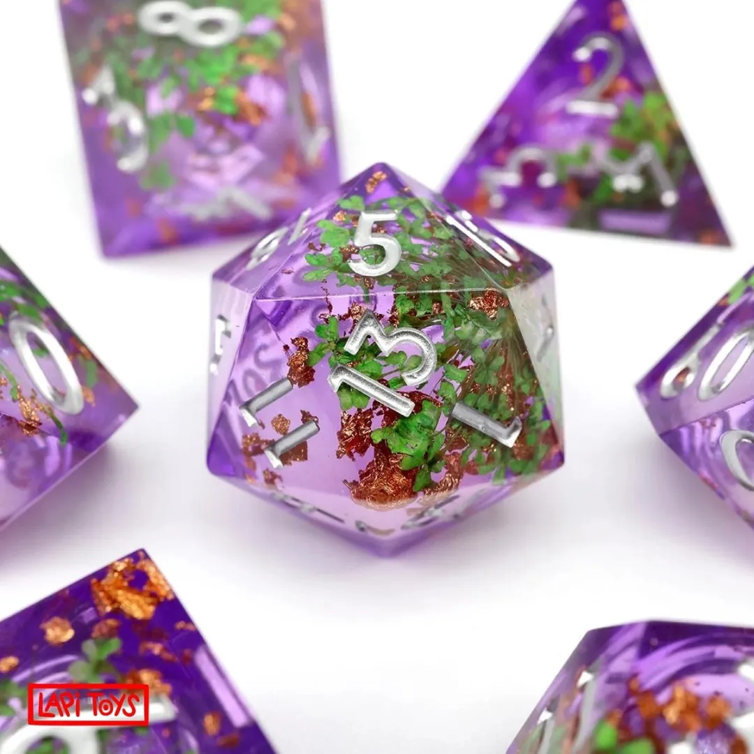 Lapi Toys D&D Liquid Core Dobbelstenen - 7-delig Paars