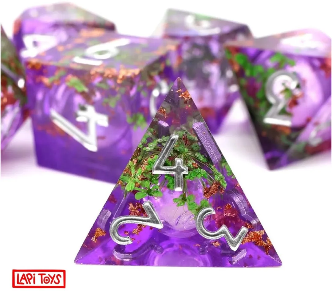 Lapi Toys D&D Liquid Core Dobbelstenen - 7-delig Paars