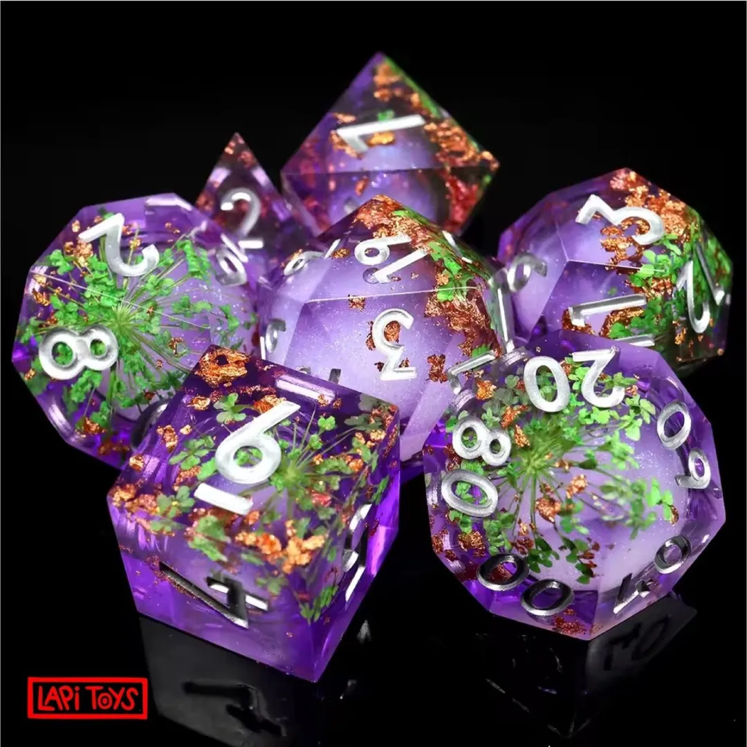 Lapi Toys D&D Liquid Core Dobbelstenen - 7-delig Paars