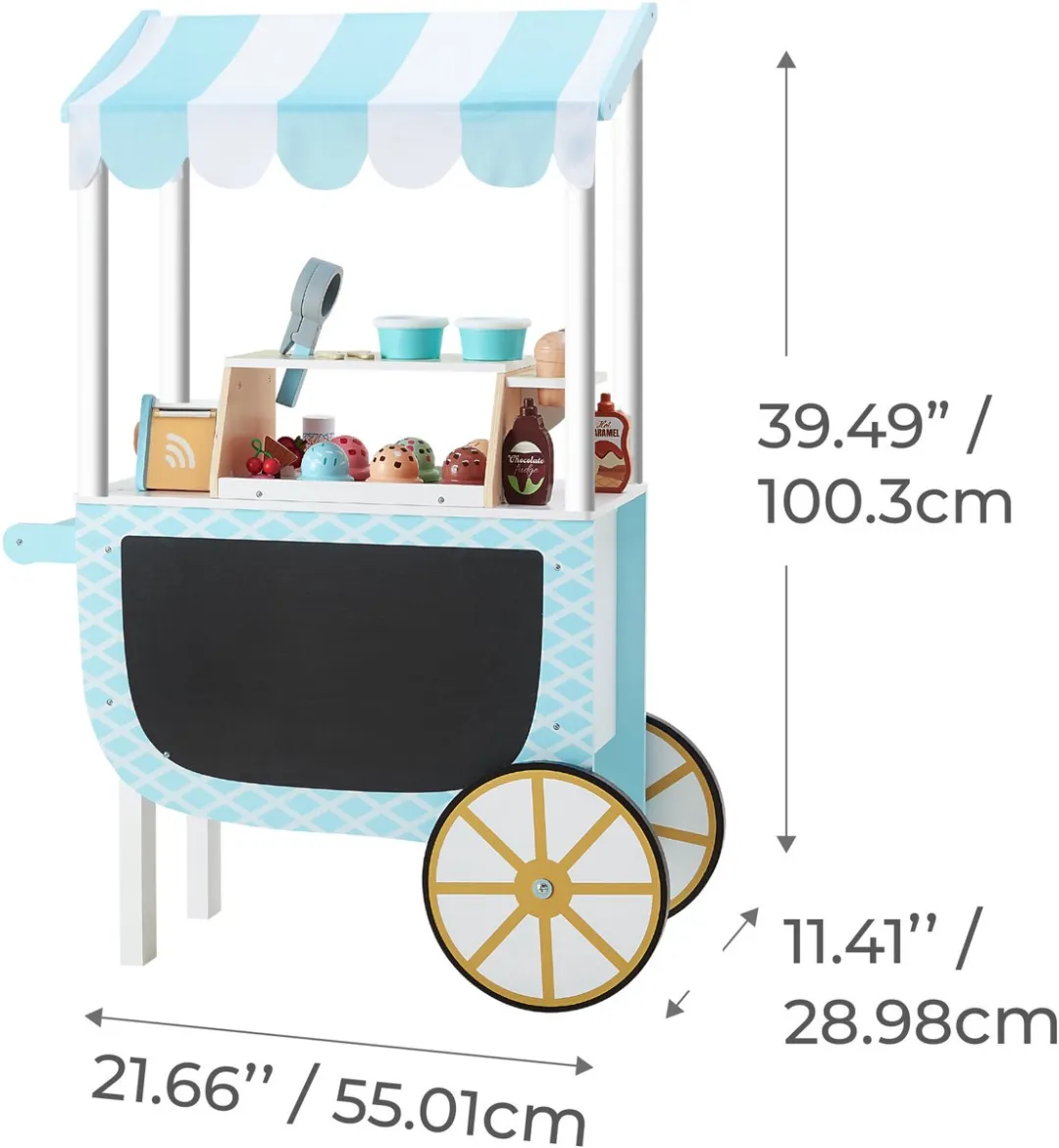 Teamson Kids Mijn Kleine Helper IJscokar Rollenspelset - Blauw/Wit