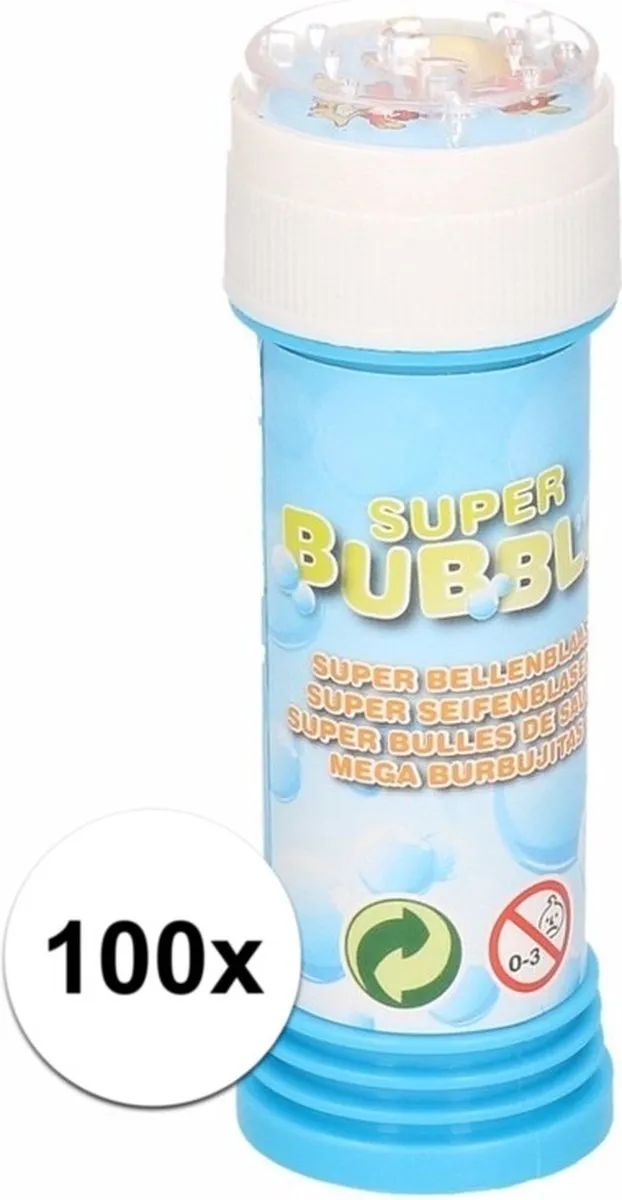 Johntoy Kinder Bellenblaas 50ml - 100 Stuks - Multi