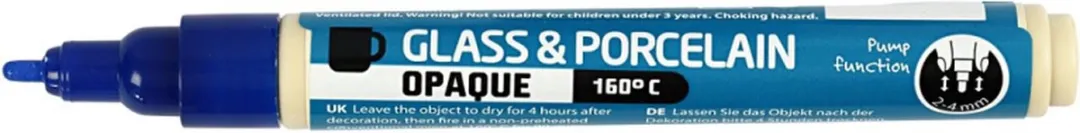 CC Glas- en Porseleinstift Dekkend Donkerblauw