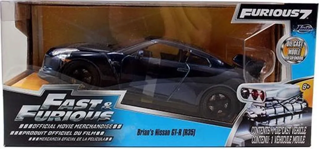 Jada Toys Fast & Furious 1:24 Modelauto Nissan GT-R R35 - Blauw