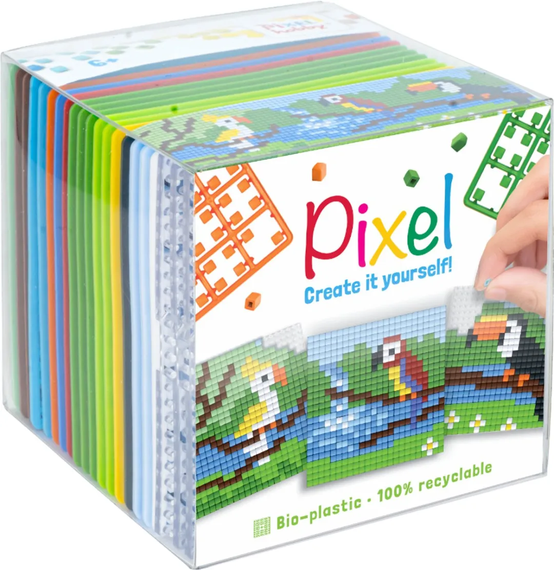 Pixelhobby Kubus Tropische Vogels