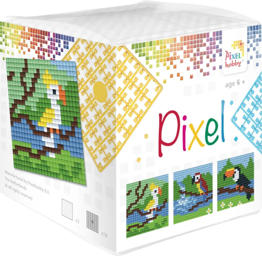 Pixelhobby Kubus Tropische Vogels - 29016