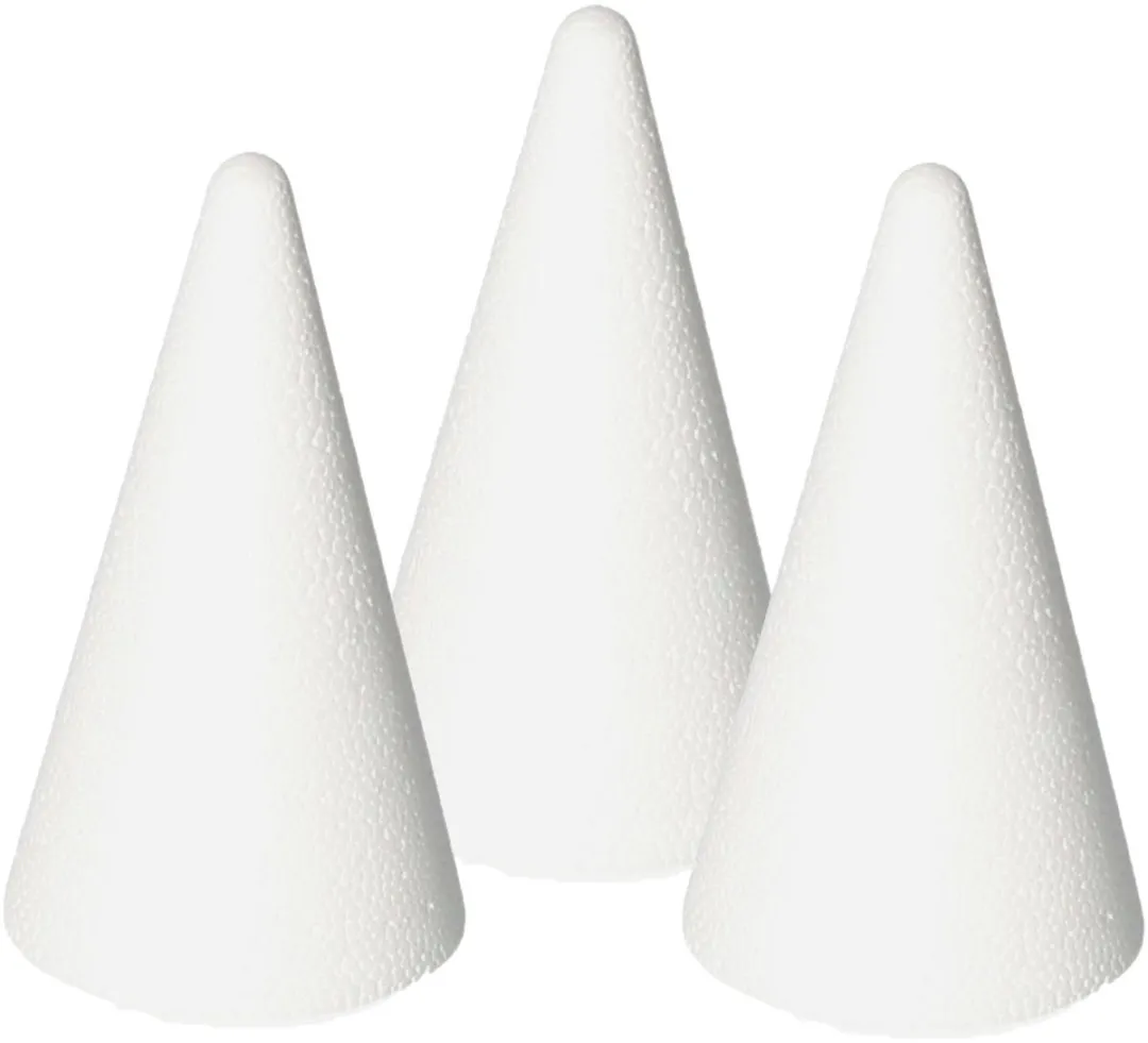 Rayher Piepschuim Kegels 3 Stuks