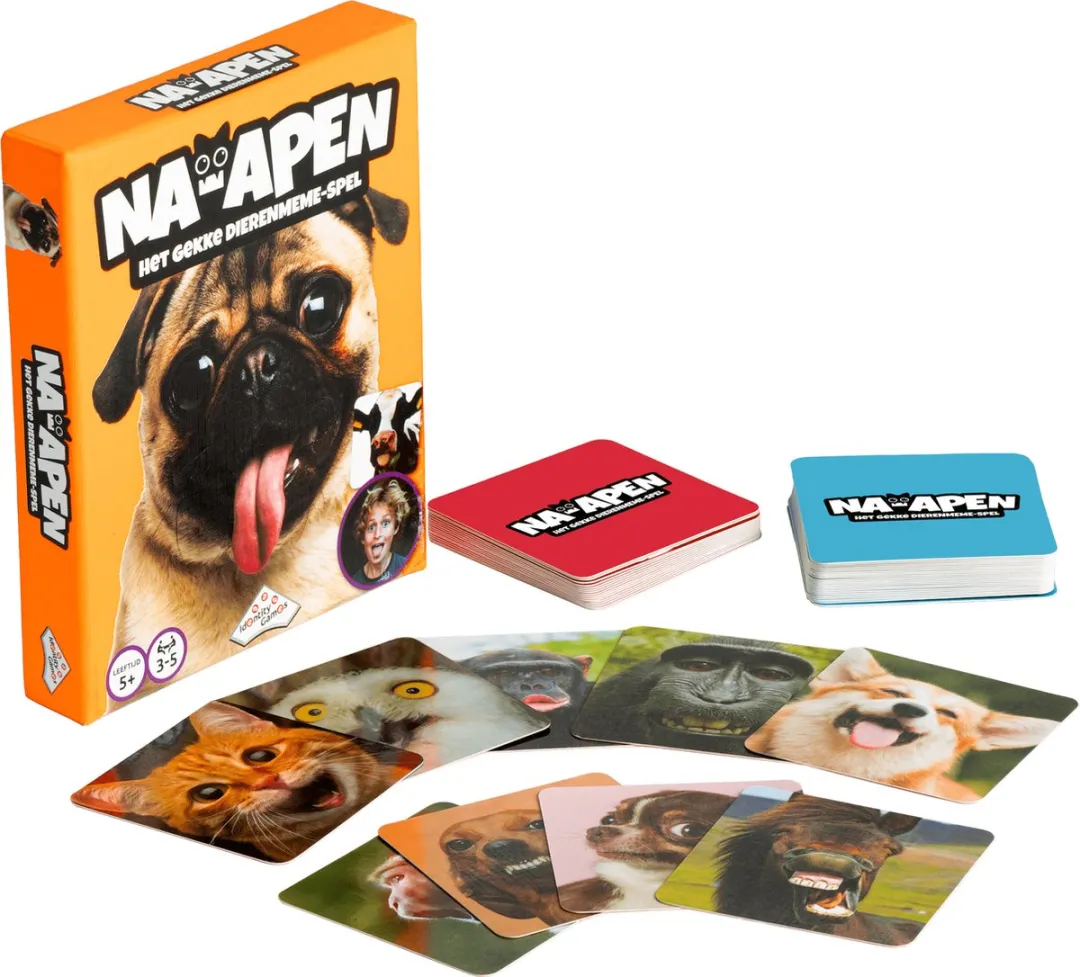 Identity Games Na-Apen Gekke Dieren Meme Spel - 50 Kaarten