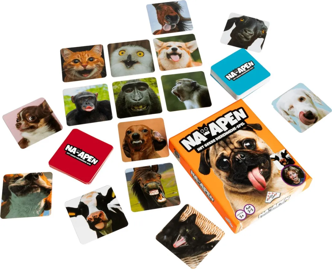 Identity Games Na-Apen Gekke Dieren Meme Spel - 50 Kaarten