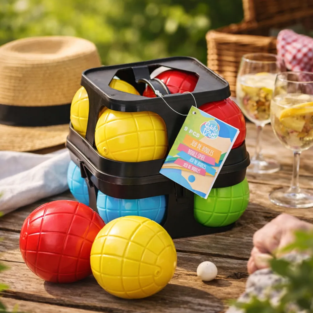 Eddy Toys Jeu De Boules 9-delig - Kunststof Boules - Draagkoffer