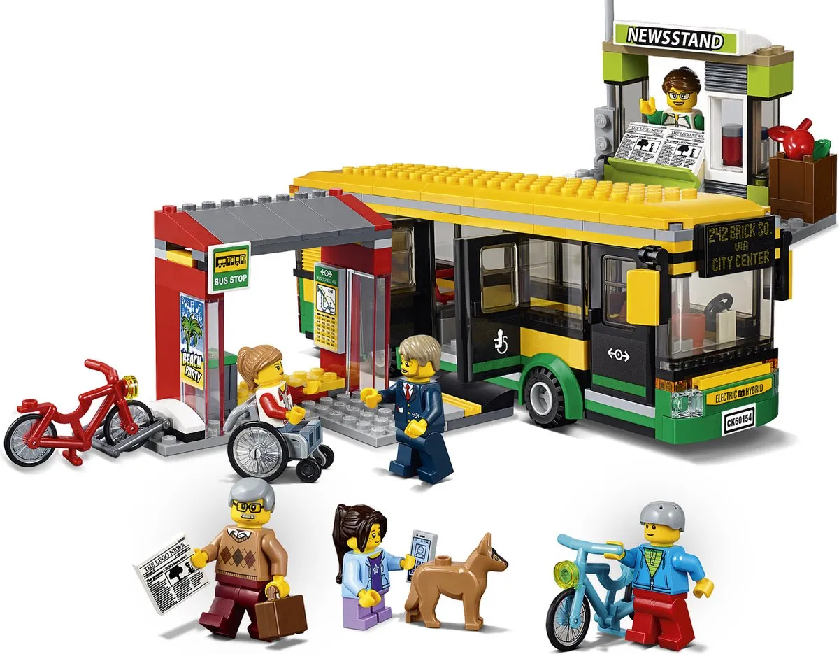 LEGO City Busstation 60154 - 337 Stukken - 6 Minifiguren - afbeelding 6 van 6