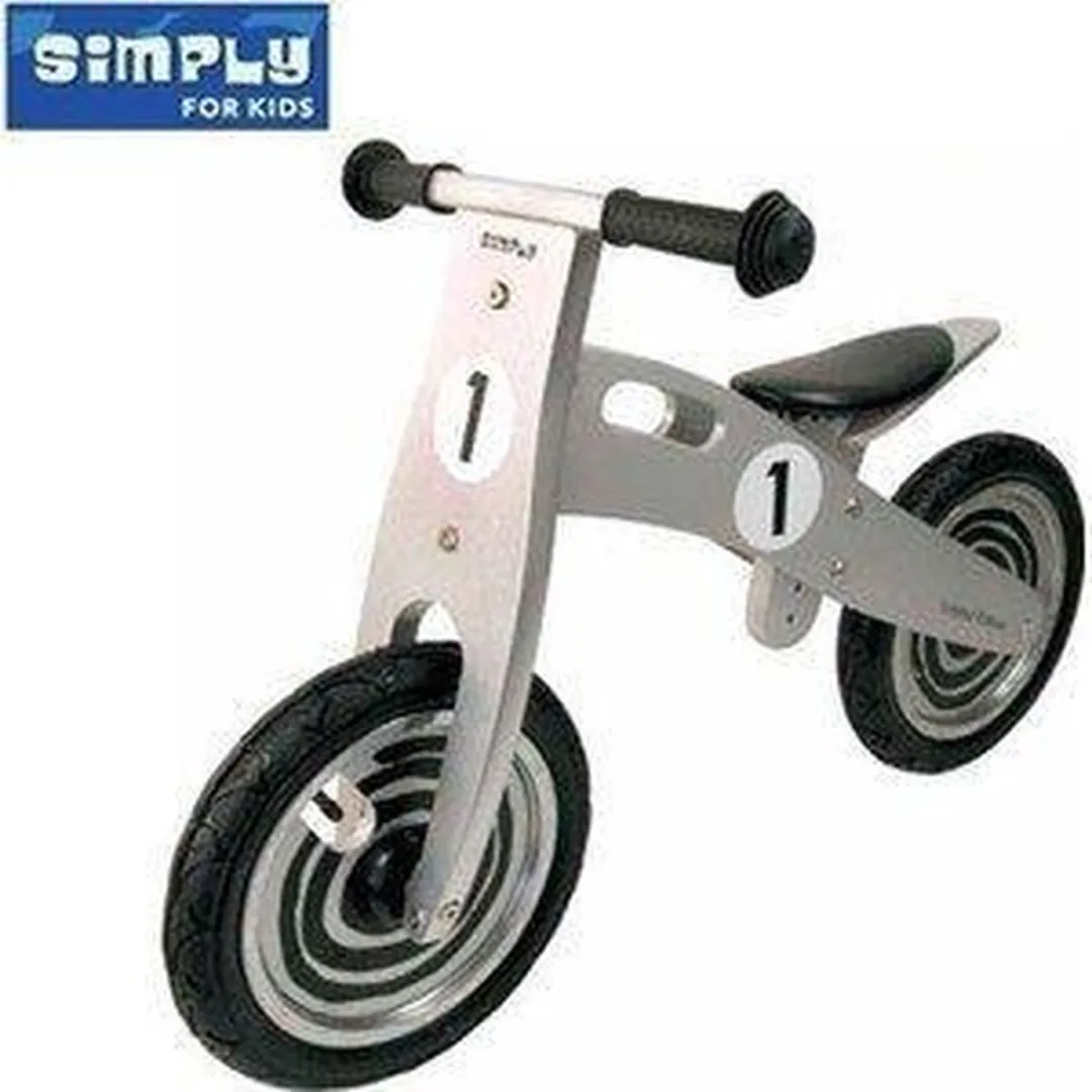 Simply Houten Loopfiets Classic - Zilver