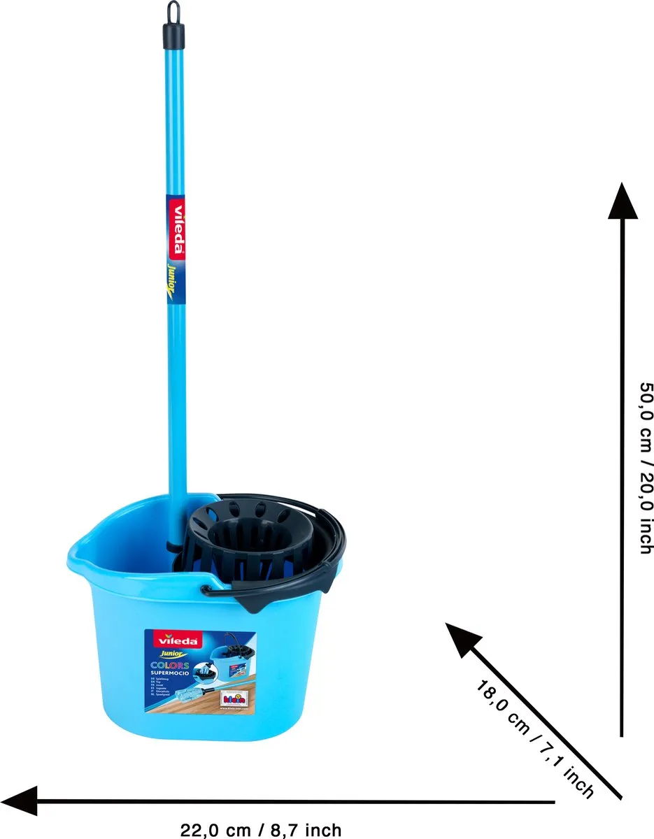 Klein Toys Vileda Speelgoed Dweilset - 2-delig - Blauw - afbeelding 6 van 6