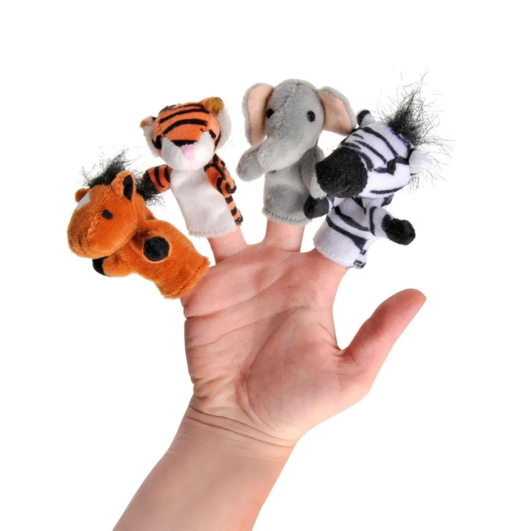 Goki Vingerpopjes Dieren Set 8 Stuks - 7,5-8,5cm - Multicolor