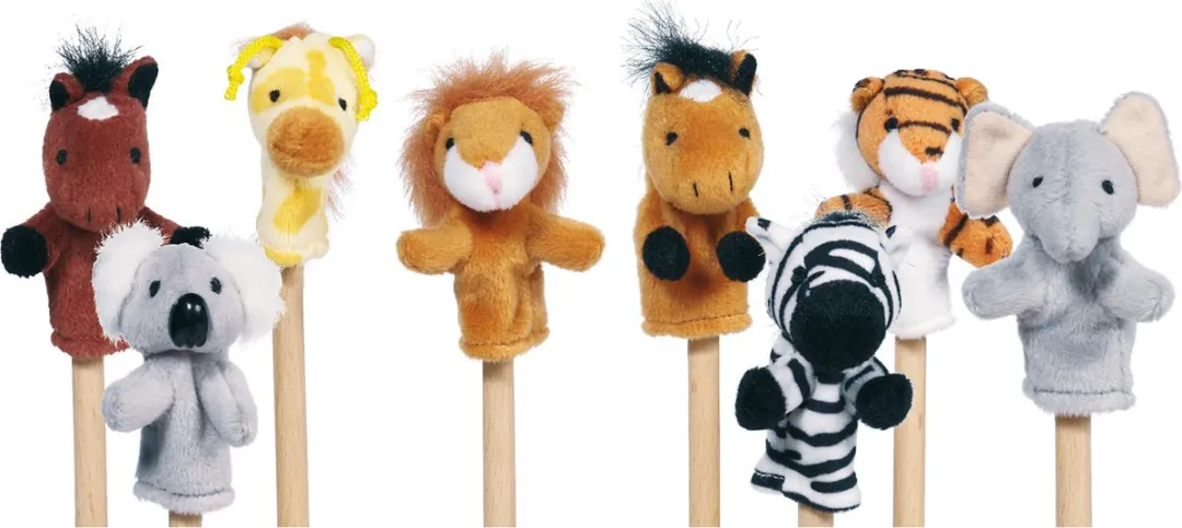 Goki Vingerpopjes Dieren Set 8 Stuks