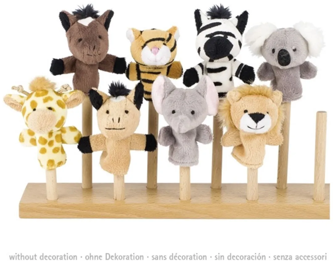 Goki Vingerpopjes Dieren Set 8 Stuks - 7,5-8,5cm - Multicolor