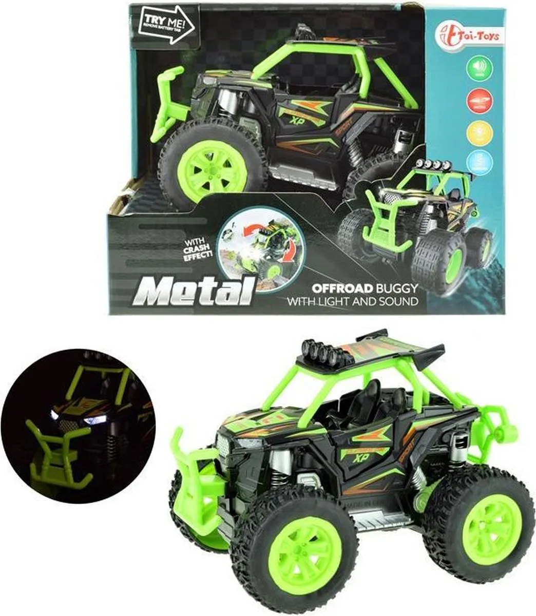 Toi-Toys Off-road Buggy Frictie 19cm - Groen
