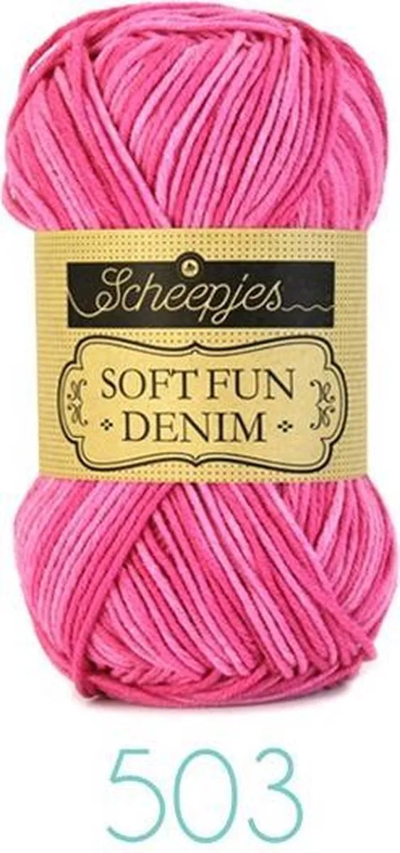 Scheepjes Softfun Denim 503 Roze - 50 gram