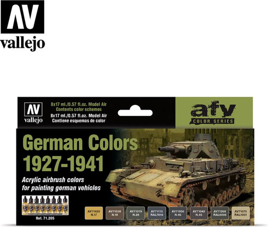 Vallejo German Colors Acrylverfset 8x17ml - Multi