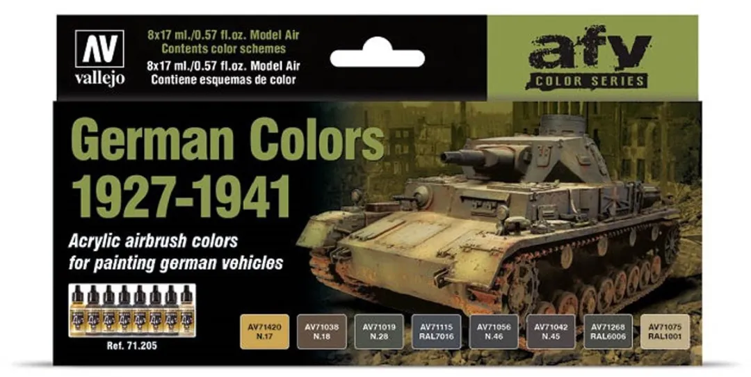 Vallejo German Colors Acrylverfset 8x17ml