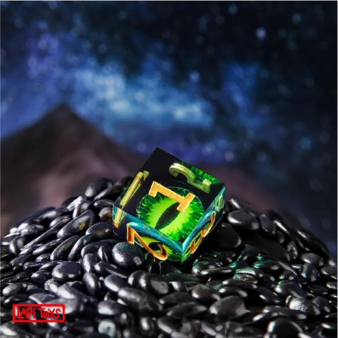 Lapi Toys DnD Dice Set 7-delig - Transparant/Groen