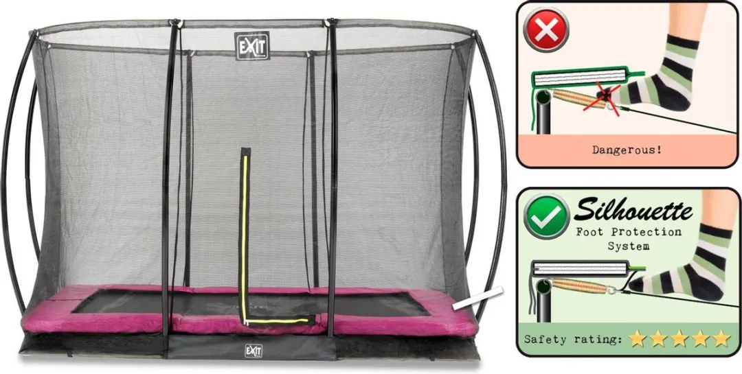 EXIT Silhouette Inground Trampoline 366cm - Roze