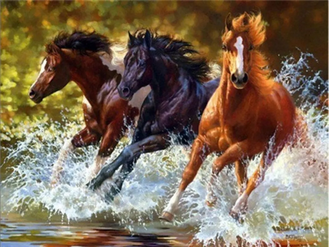 VDTOYS Diamond Painting VDTA062 Wild Horses 1