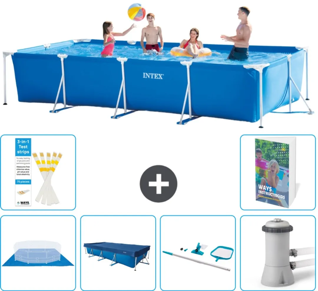 Intex Frame Zwembad 450x220cm Blauw
