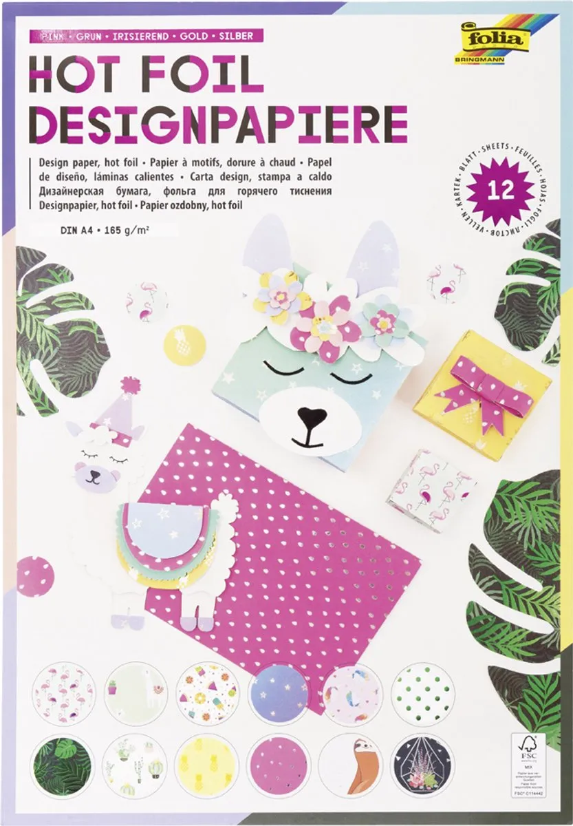 Folia A4 Design Papier 165 g/m² - Hot Foil - Multi