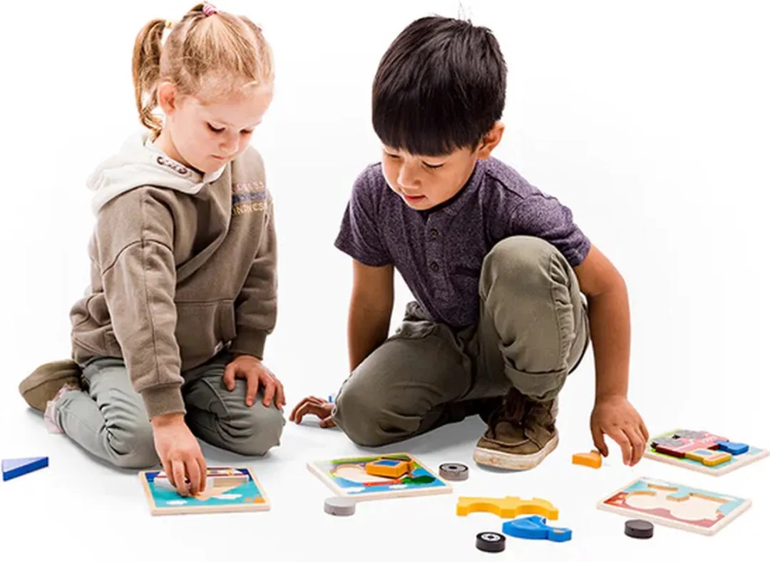 BIGJIGS Houten Boot Puzzel - Multicolor