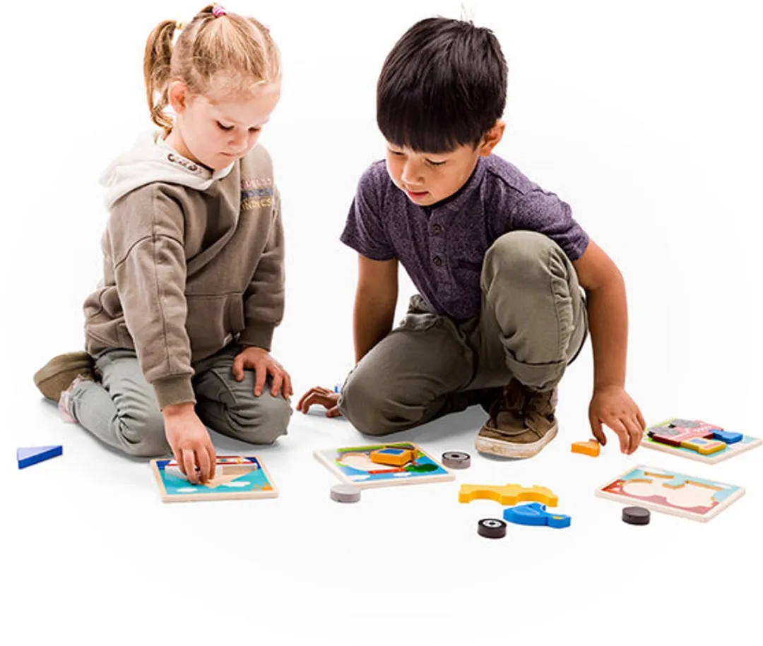 BIGJIGS Houten Boot Puzzel - Multicolor