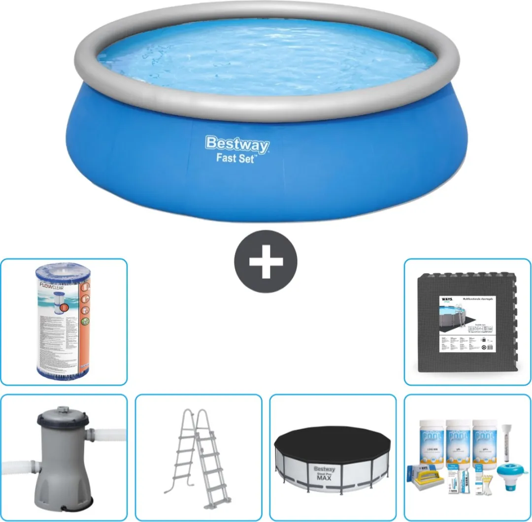 Bestway Fast Set Zwembad 457x122cm Blauw