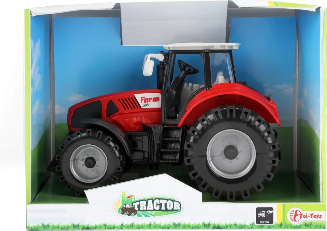 Toi-Toys Tractor met Frictie 19cm - Rood